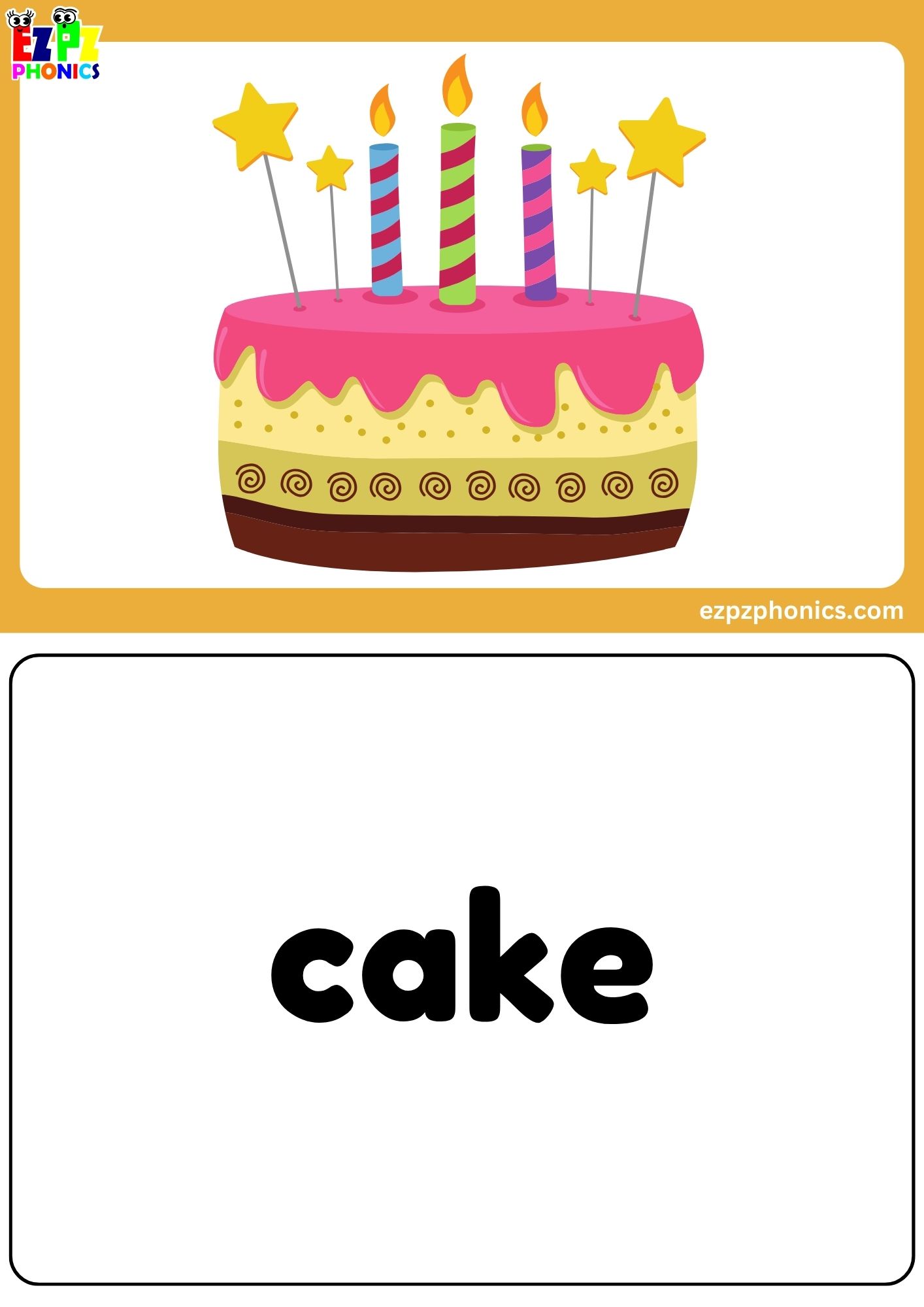 Letter C Free Kindergarten Phonics Alphabet Letter Sounds Flashcards. Words on the Back